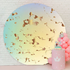 Aperturee - Abstract Gold Circle Happy Birthday Backdrop