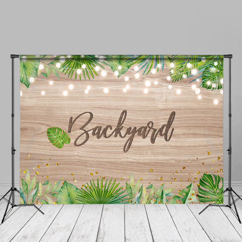 Backyard Backdrop Backyard Monstera Wooden Summer Backdrop Photo Ideas - Aperturee