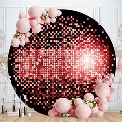 Aperturee - Black Pink Spot Bokeh Round Birthday Party Backdrop