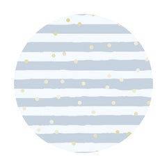 Aperturee - Blue Stripes Round Boys Birthday Party Backdrop