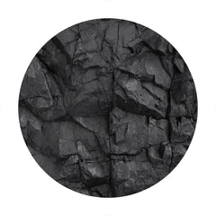 Aperturee - Circle Black Stone Birthday Decoration Backdrop