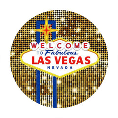 Aperturee - Circle Gold Bokeh Welcome Lasvegas Party Backdrop