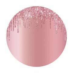 Aperturee - Circle Pink Glitter Girls Birthday Party Backdrops