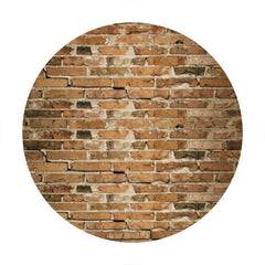 Aperturee - Circle Retro Style Bricks Birthday Backdrops