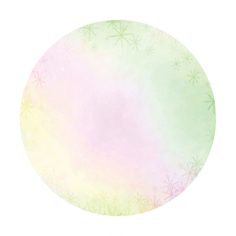 Aperturee - Circle Simple Bright Green Pink Birthday Backdrop