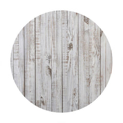 Aperturee - Circle Simple Grey Wooden Birthday Backdrops