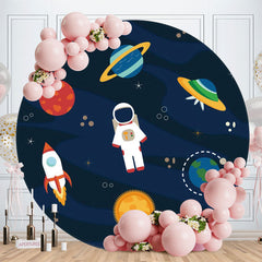 Aperturee - Circle Space Theme Happy Birthday Backdrop