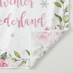 Aperturee - Deer Winter Onederland Floral Birthday Backdrop