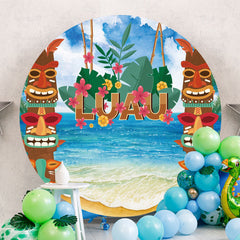Aperturee - Entertainment Hawaiian Luau Party Round Backdrop
