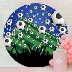 Aperturee - Football Match Circle Happy Birthday Backdrop