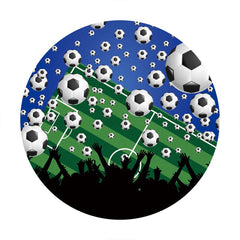 Aperturee - Football Match Circle Happy Birthday Backdrop