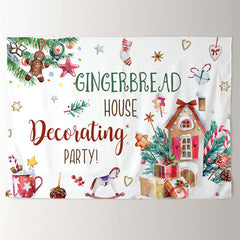 Aperturee - Gingerbread Deco Party Gifts Photo Xmas Backdrop