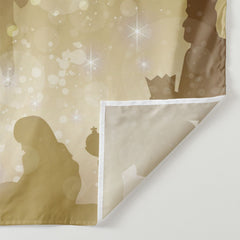 Aperturee - Glitter Bokeh Jesus Theme Merry Christmas Backdrop