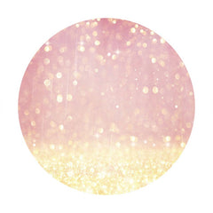 Aperturee - Glitter Gold Pink Bokeh Circle Happy Birthday Backdrop