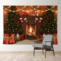 Aperturee - Glitter Light Sweet Home Merry Christmas Backdrop