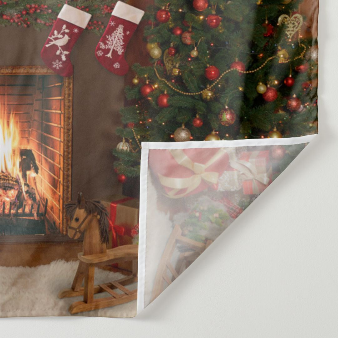 Aperturee - Glitter Light Sweet Home Merry Christmas Backdrop
