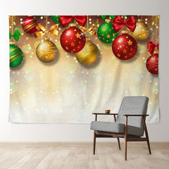 Aperturee - Glitter Shiny Bokeh Star Ball Christmas Backdrop