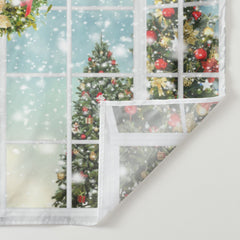 Aperturee - Glitter Snowy Winter Holiday Christmas Backdrop