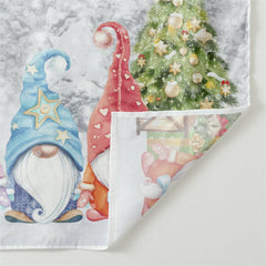 Aperturee - Gnomes Snowy Forest Bauble Tree Christmas Backdrop