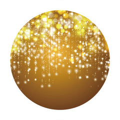 Aperturee - Gold Glitter Bokeh Round Birthday Party Backdrop