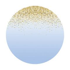 Aperturee - Gold Glitter Round Purple Birthday Backdrops