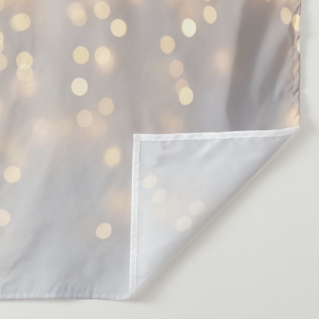 Aperturee - Gold Light Spot Bokeh White Christmas Backdrop