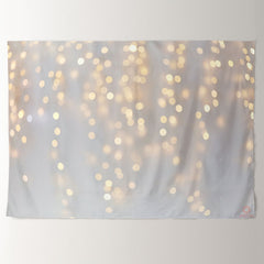 Aperturee - Gold Light Spot Bokeh White Christmas Backdrop