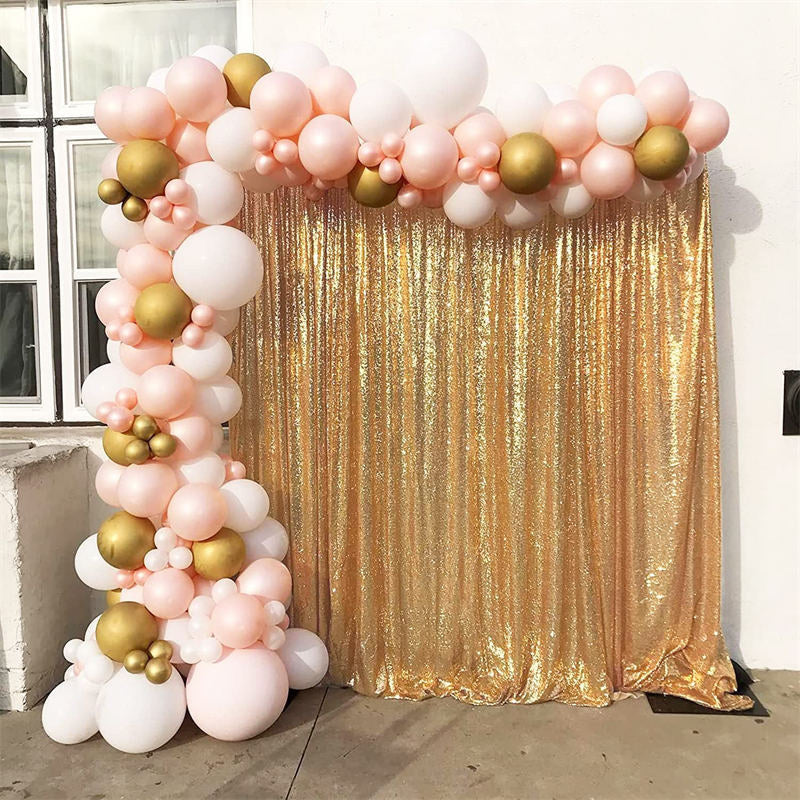 Aperturee - Golden Shimmery Sequin Fabric Photography Backdrop