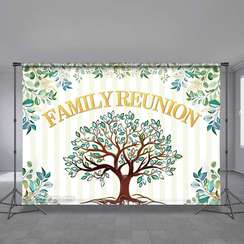 Aperturee - Green Tree Family Reunion Christmas Party Backdrop