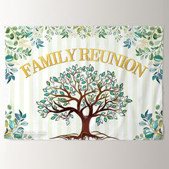 Aperturee - Green Tree Family Reunion Christmas Party Backdrop