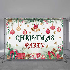 Aperturee - Jingle Bell Gold Star Christmas Party Backdrop