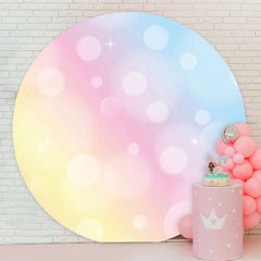 Aperturee - Light Color Bokeh Round Happy Birthday Backdrop