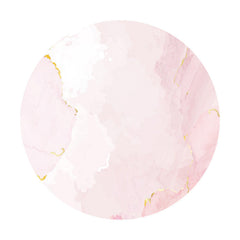 Aperturee - Light Pink Abstract Round Birthday Party Backdrop