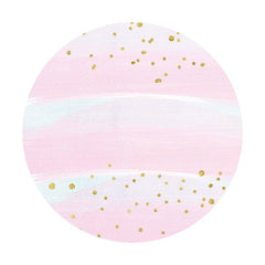 Aperturee - Light Pink Round Gold Spot Birthday Party Backdrop