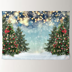 Aperturee - Light Spot Snowflake Bokeh Christmas Tree Backdrop