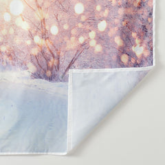 Aperturee - Light Spot Snowy Tree Avenue Winter Scene Backdrop