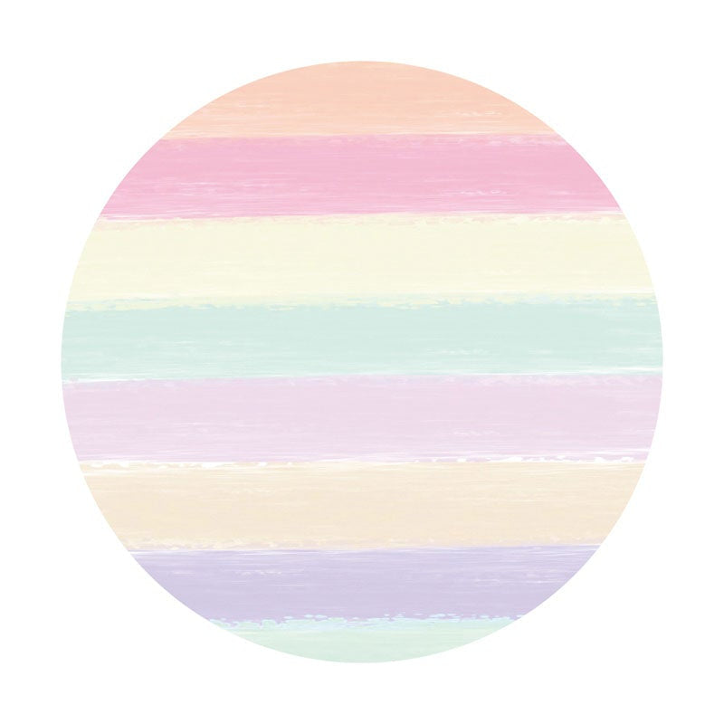 Aperturee - Light tripes Round Birthday Party Decoration Backdrop