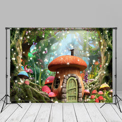 Aperturee - Mushroom Butterfly Light Star Forest Spring Backdrop