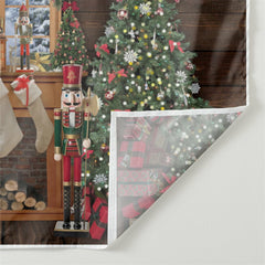 Aperturee - Nutcracker Tree Window Wooden Christmas Backdrop