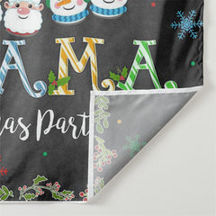 Aperturee - Pajama Santa Deer Snowman Color Christmas Backdrop