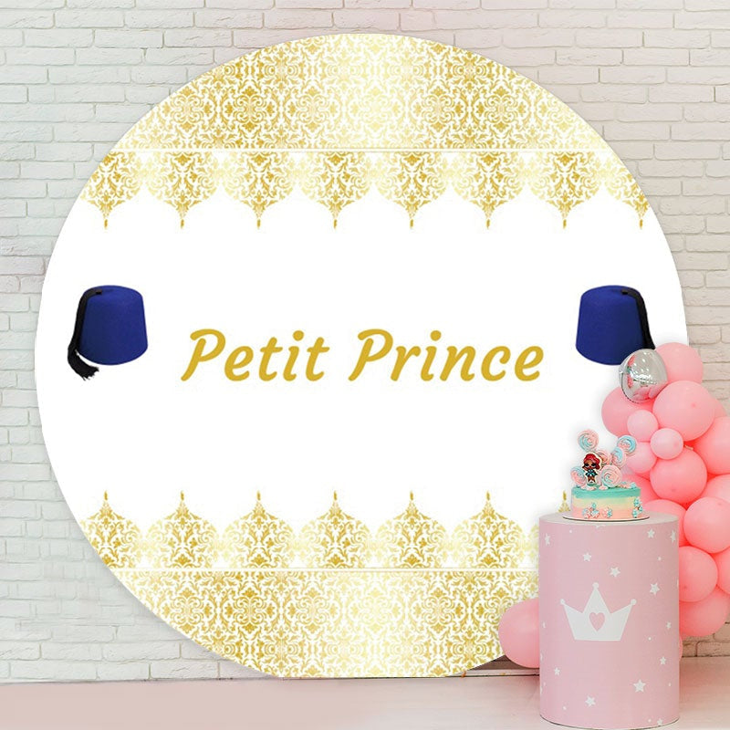 Aperturee - Petit Prince Theme Happy Birthday Round Backdrop