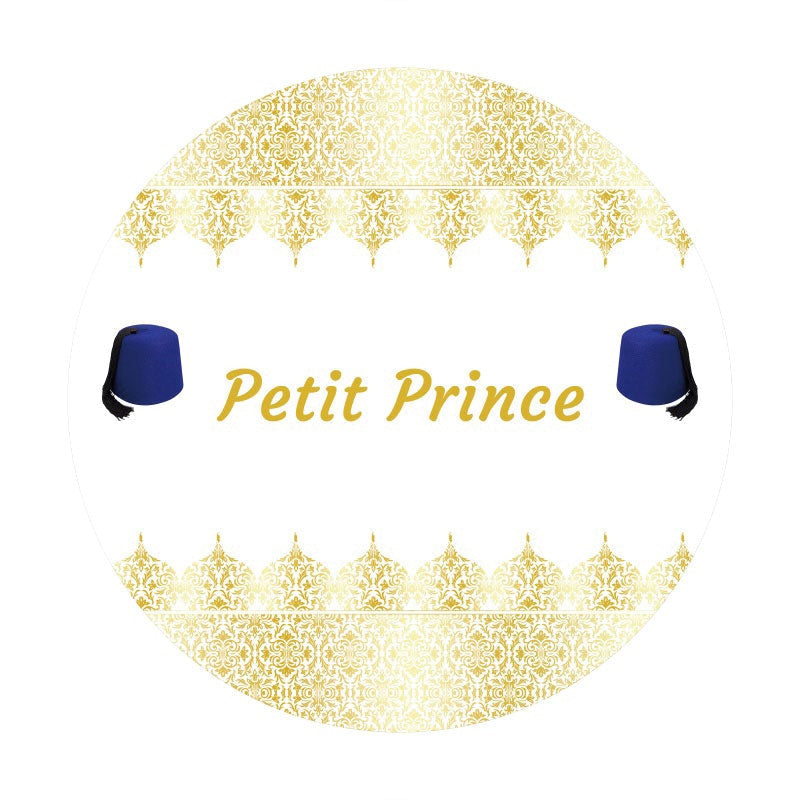 Aperturee - Petit Prince Theme Happy Birthday Round Backdrop