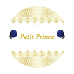 Aperturee - Petit Prince Theme Happy Birthday Round Backdrop