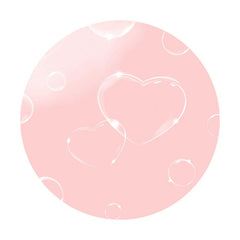 Aperturee - Pink Love Ballon Round Birthday Party Backdrop