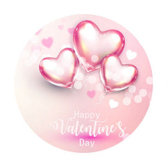 Aperturee - Pink Love Ballon Round Valentines Bokeh Backdrop
