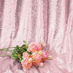 Aperturee - Pink Shimmery Sequin Backdrop Curtain For Photography