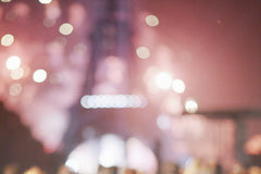 Aperturee - Pink Theme Bokeh Eiffel Tower Photography Holiday Backdrop