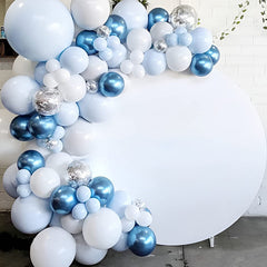 Aperturee - Pure White Round Cover Birthday Photography Backdrop