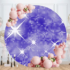 Aperturee - Purple Sliver Bokeh Round Happy Birthday Party Backdrop