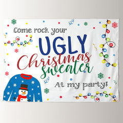 Aperturee - Rock Your Ugly Christmas Sweater Holiday Backdrop